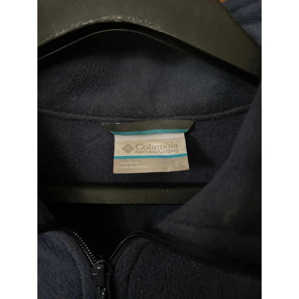 Columbia Fleece Jacket Navy Blue Full Zip Size S